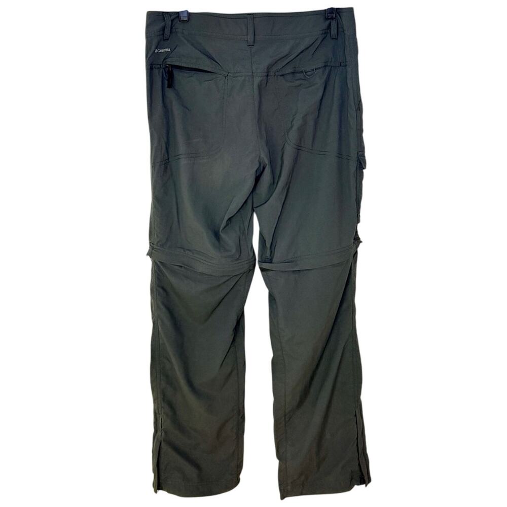 Columbia Dark Gray Cargo Nylon Mid Rise Hiking Zip Off Pants Shorts Women Sz 10 - Picture 8 of 14